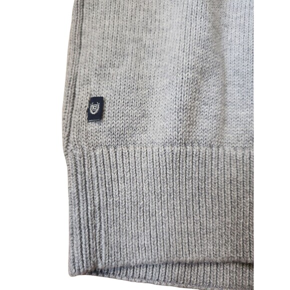 Chaps Sweater Vest Men's Large Gray Cable Knit Button Down Grandpa Academia - Picture 4 of 6